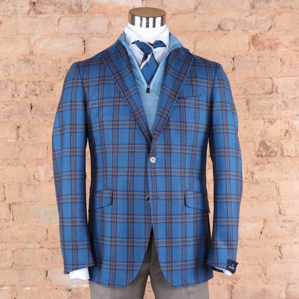 NEW SCABAL men's kenton soft coat in blue
